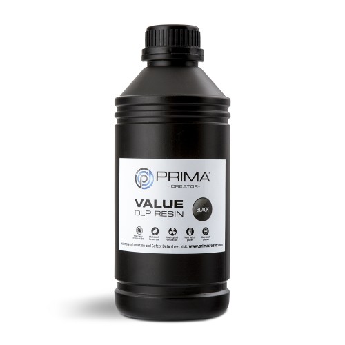 PrimaCreator Value UV / DLP derva - 1000 ml - Juoda-Derva