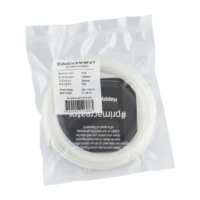 "EasyPrint PLA" pavyzdys - 2.85 mm - 50 g - Natūralus-Prino