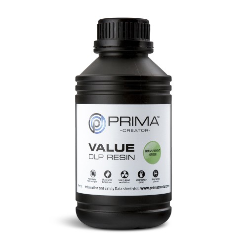 PrimaCreator Value UV / DLP derva - 500 ml - Skaidri žalia