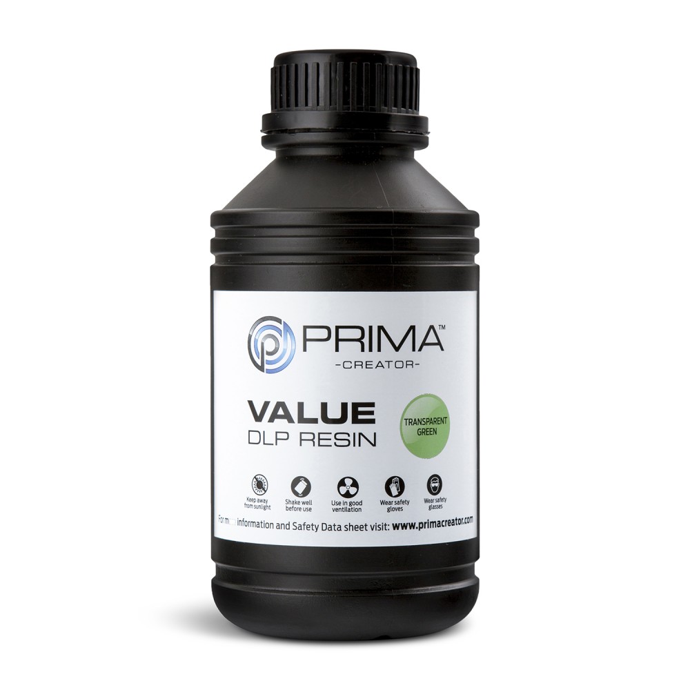 PrimaCreator Value UV / DLP derva - 500 ml - Skaidri žalia PrimaCreator Value UV / DLP derva - 500 ml - Skaidri žalia