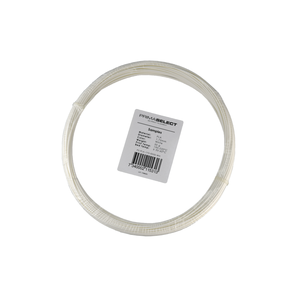 PrimaSelect PLA - 1.75 mm - 50 g - Balta-PLA PrimaSelect PLA - 1.75 mm - 50 g - Balta-PLA