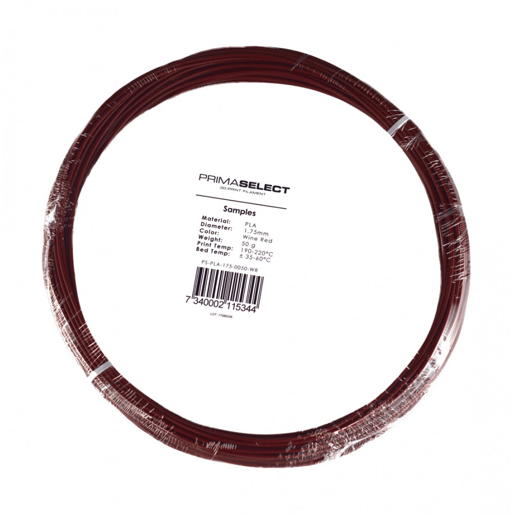 PrimaSelect PLA - 1.75 mm - 50 g - Raudonas vynas-PLA PrimaSelect PLA - 1.75 mm - 50 g - Raudonas vynas-PLA