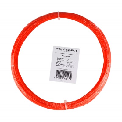 PrimaSelect PLA - 1.75 mm - 50 g - Neoninė raudona-PLA