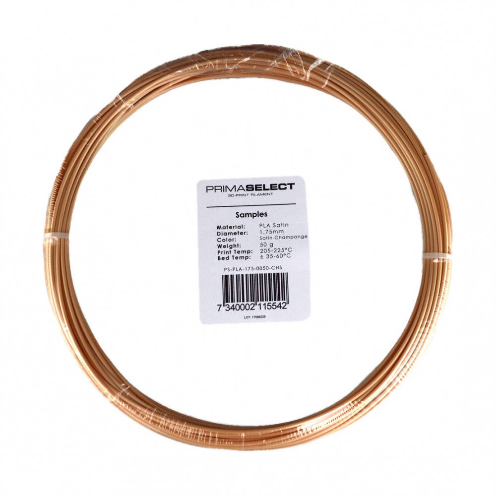 PrimaSelect PLA Satin - 1.75 mm - 50 g - Šampanas-Prino PrimaSelect PLA Satin - 1.75 mm - 50 g - Šampanas-Prino