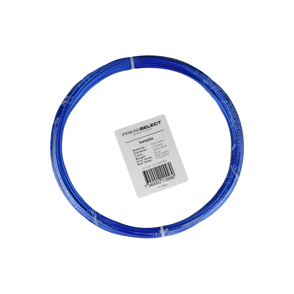 PrimaSelect PLA Satin - 1.75 mm - 50 g - Mėlyna-Prino PrimaSelect PLA Satin - 1.75 mm - 50 g - Mėlyna-Prino