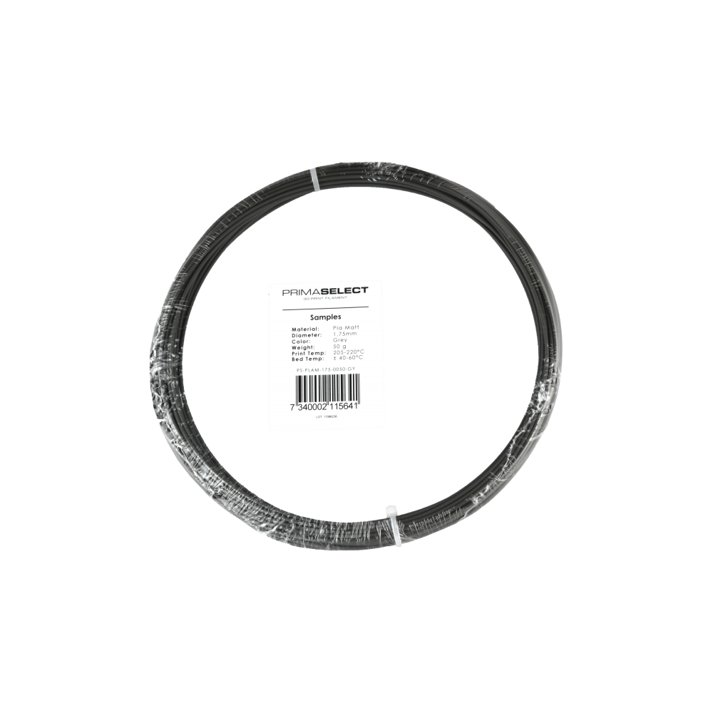 PrimaSelect PLA Matt - 1.75 mm - 50 g - Pilka-Prino PrimaSelect PLA Matt - 1.75 mm - 50 g - Pilka-Prino
