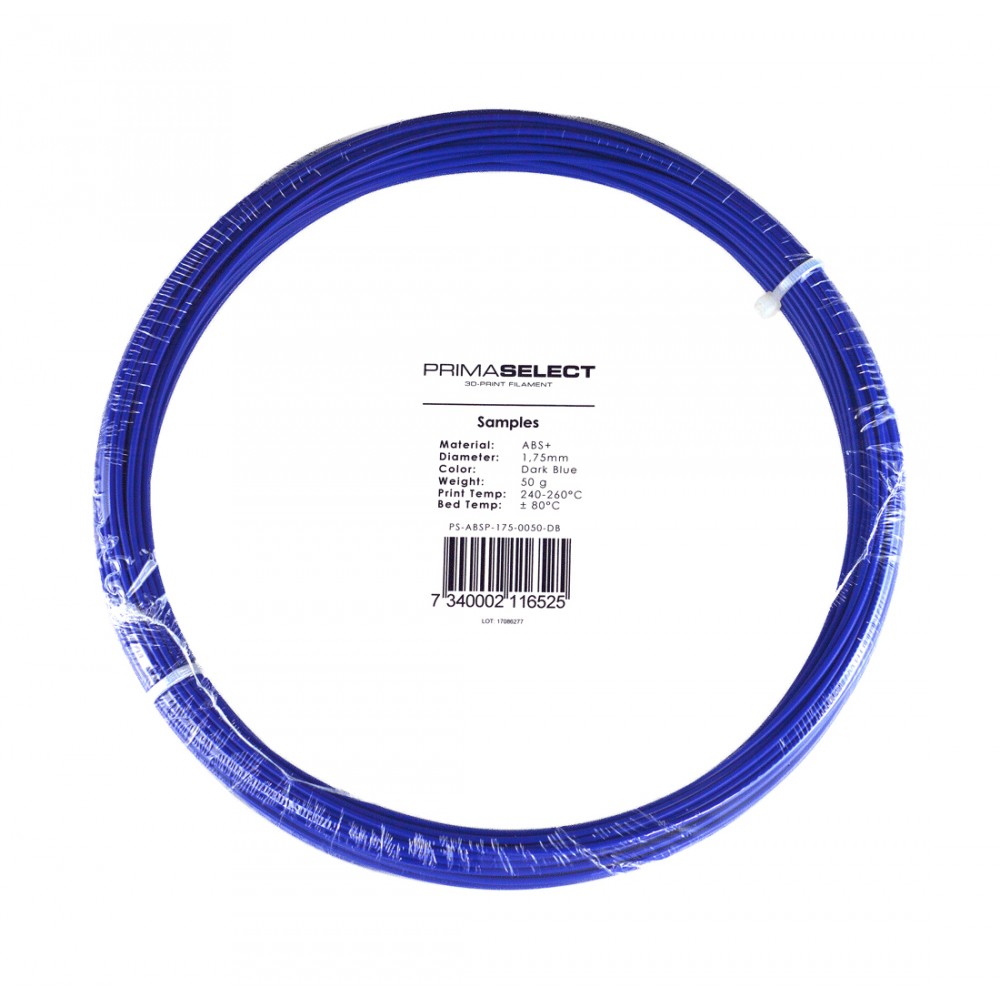 PrimaSelect ABS+ - 1.75 mm - 50 g - Tamsiai mėlyna-ABS PrimaSelect ABS+ - 1.75 mm - 50 g - Tamsiai mėlyna-ABS
