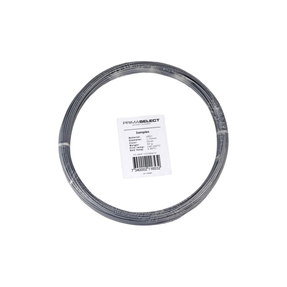 PrimaSelect ABS+ - 1.75 mm - 50 g - Sidabrinis-ABS PrimaSelect ABS+ - 1.75 mm - 50 g - Sidabrinis-ABS