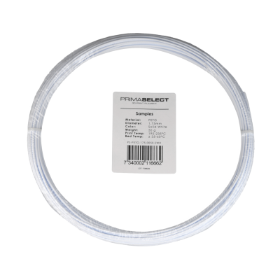 PrimaSelect PETG - 1.75 mm - 50 g - Vientisas baltas-PET-G
