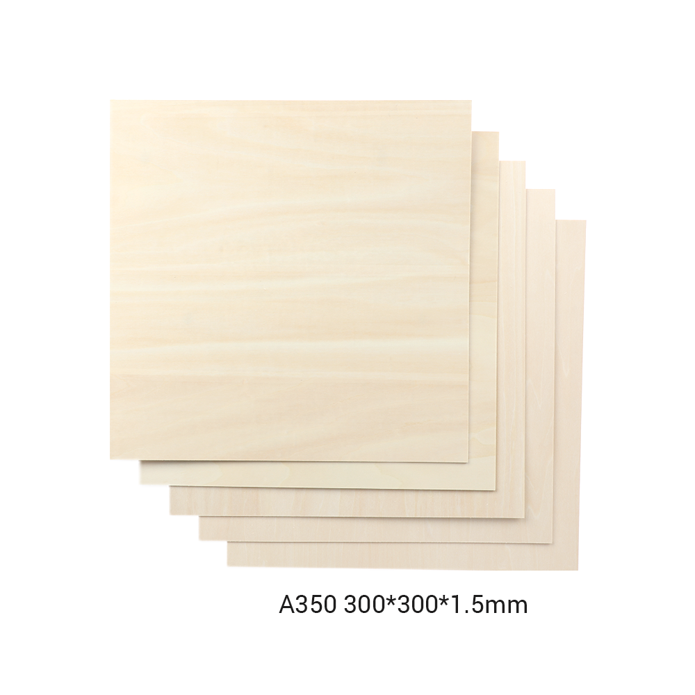 Snapmaker medienos lakštas-A350 / 300x300x1,5 mm / Snapmaker medienos lakštas-A350 / 300x300x1,5 mm /