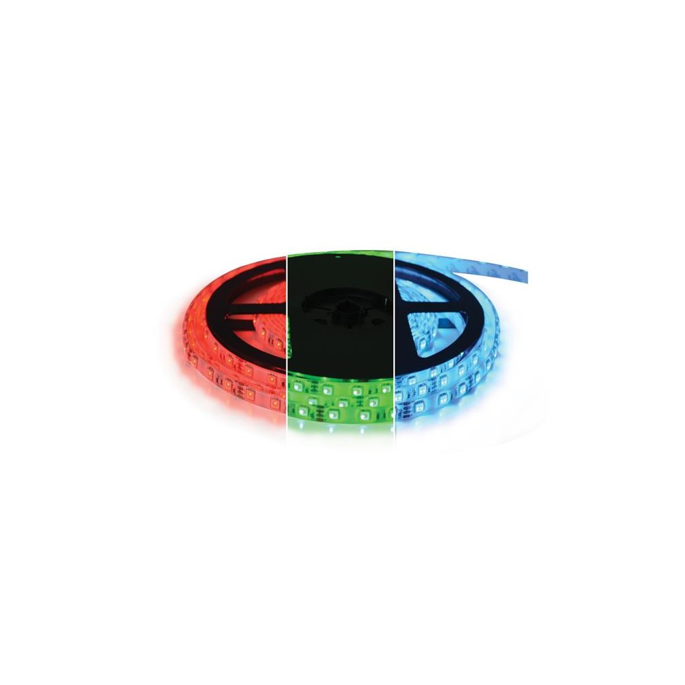 LED šviesos juosta 12V 5050 60LED/m IP65 maks. 12W/m RGB (ritė