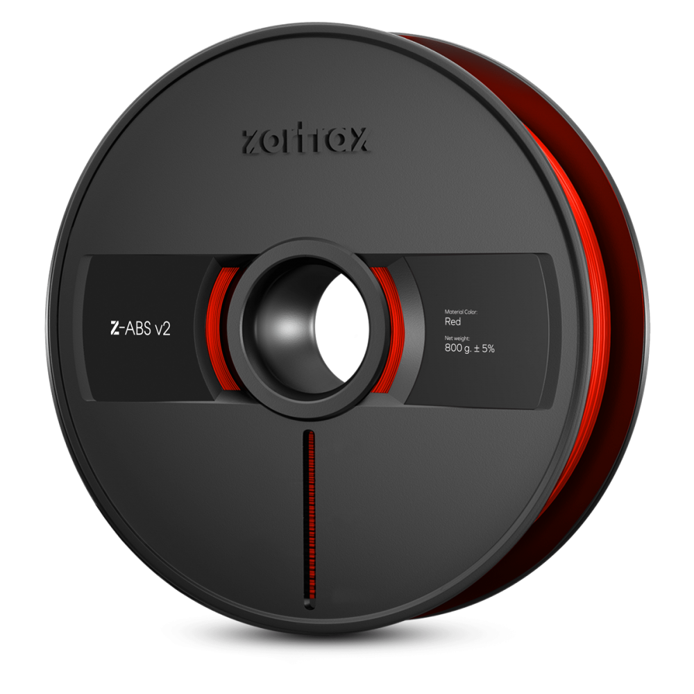 Zortrax Z-ABS v2 gija - 1,75 mm - 800g - Raudona-ABS Zortrax Z-ABS v2 gija - 1,75 mm - 800g - Raudona-ABS