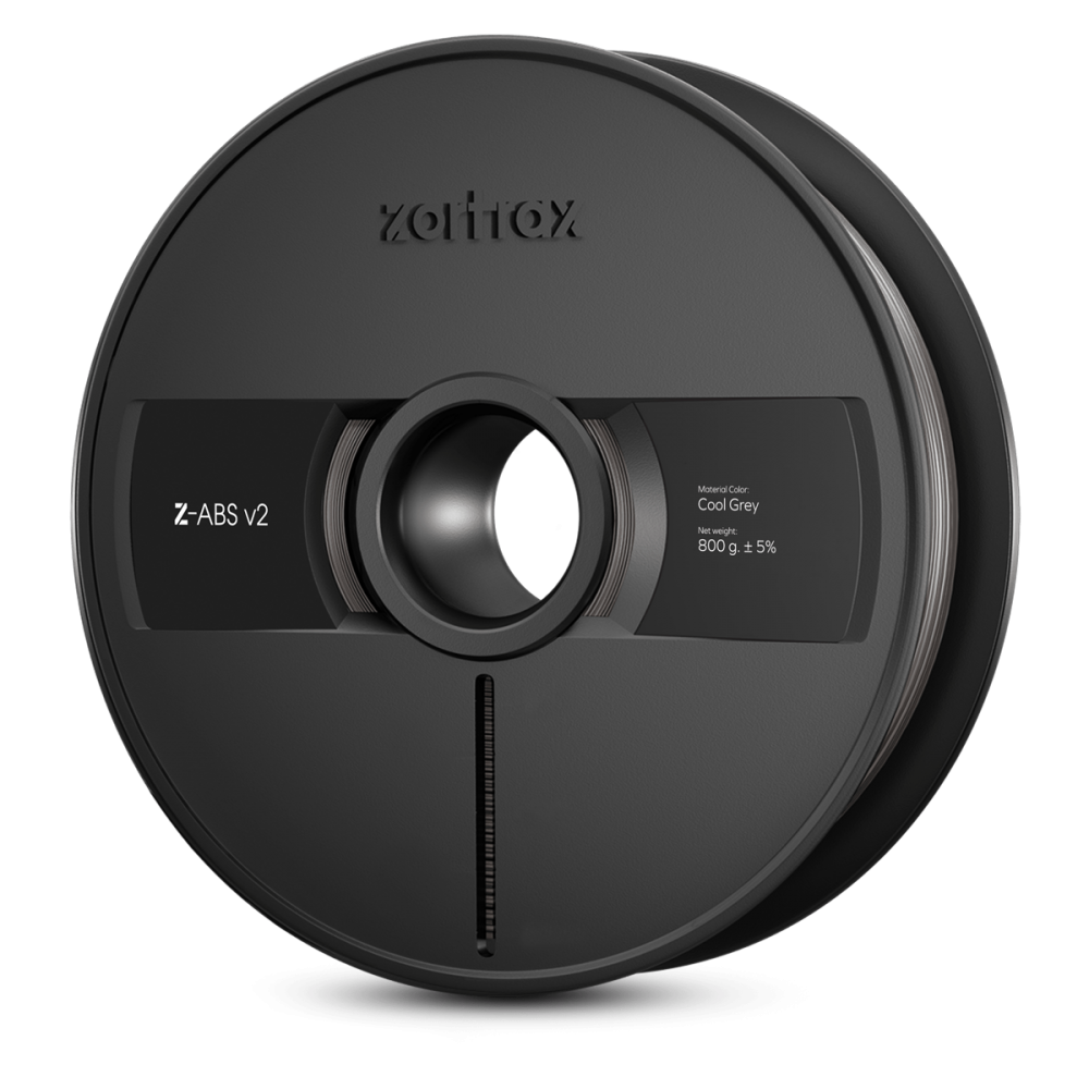 Zortrax Z-ABS v2 gija - 1,75 mm - 800g - Vėsiai pilka-ABS Zortrax Z-ABS v2 gija - 1,75 mm - 800g - Vėsiai pilka-ABS