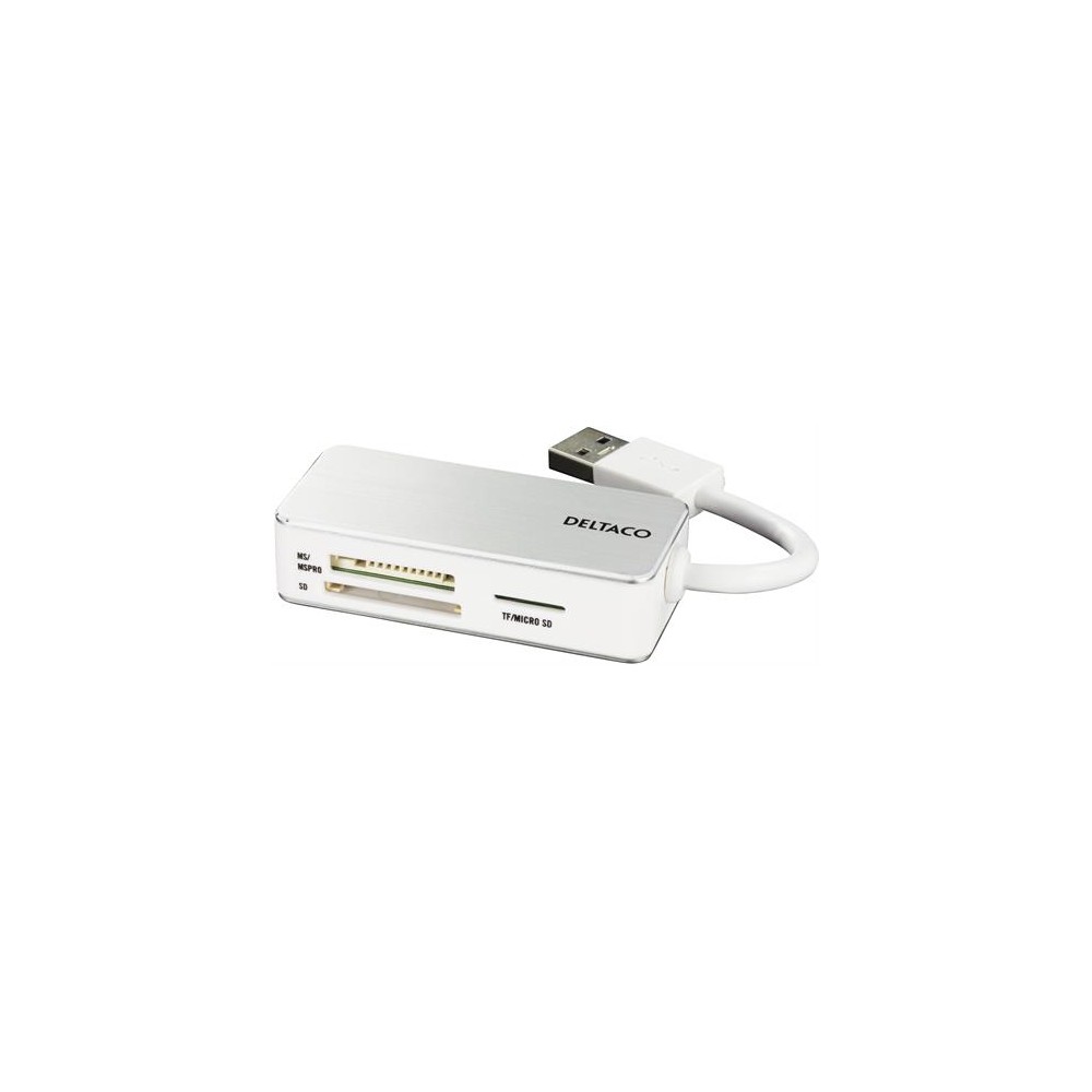 Deltaco USB 3.1 kortelių skaitytuvas - 3-lizdas-Prino