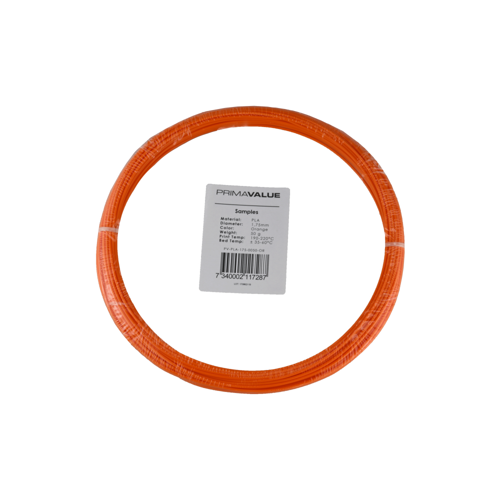 PrimaValue PLA - 1.75 mm - 50 g ritė - Oranžinė-PLA PrimaValue PLA - 1.75 mm - 50 g ritė - Oranžinė-PLA