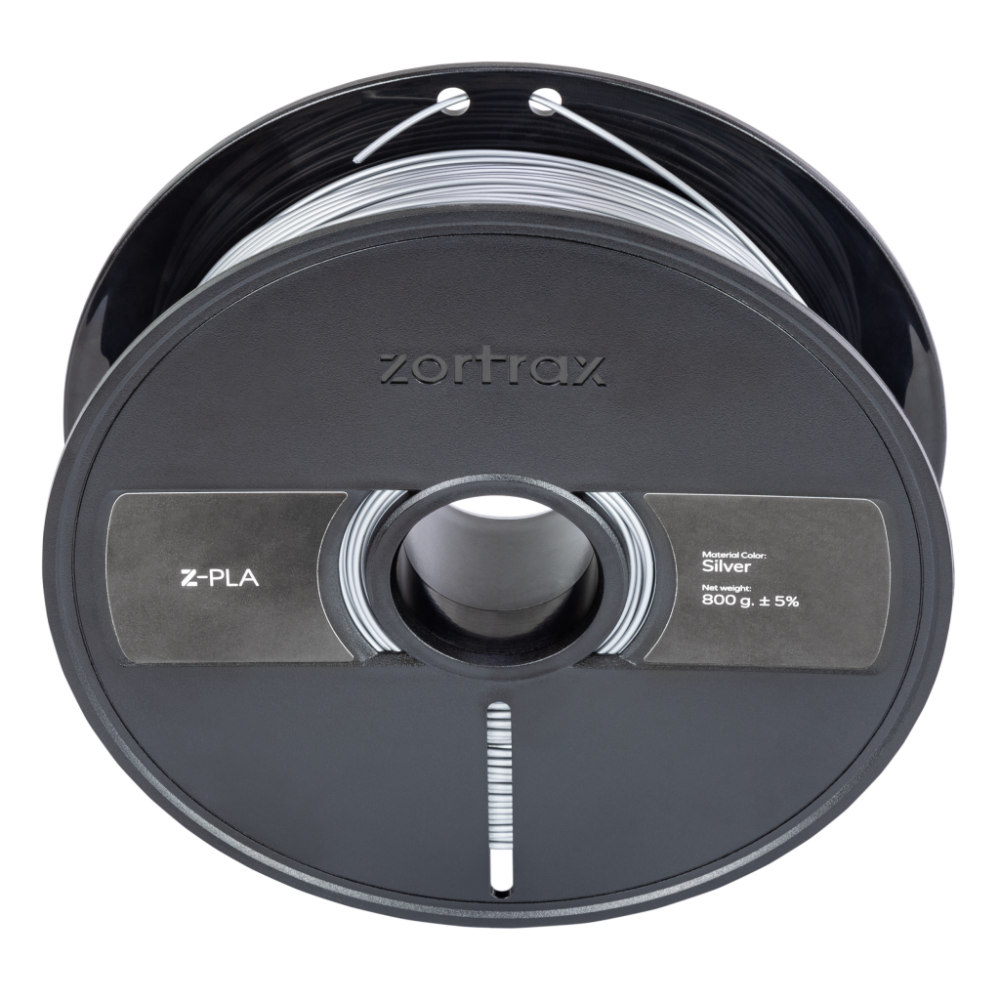 Zortrax Z-PLA gija - 1,75 mm - 800g - Sidabrinis-Prino Zortrax Z-PLA gija - 1,75 mm - 800g - Sidabrinis-Prino