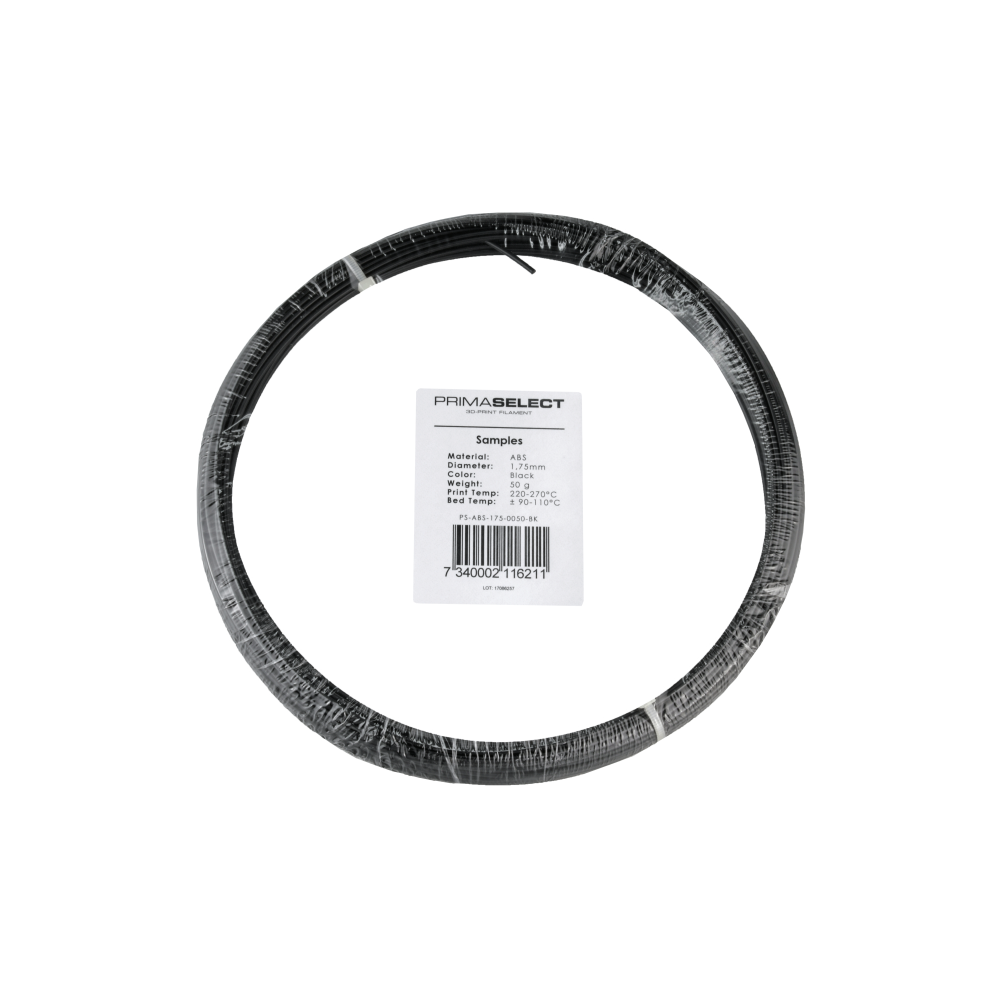 PrimaSelect ABS - 1.75 mm - 50 g - Juoda-ABS PrimaSelect ABS - 1.75 mm - 50 g - Juoda-ABS