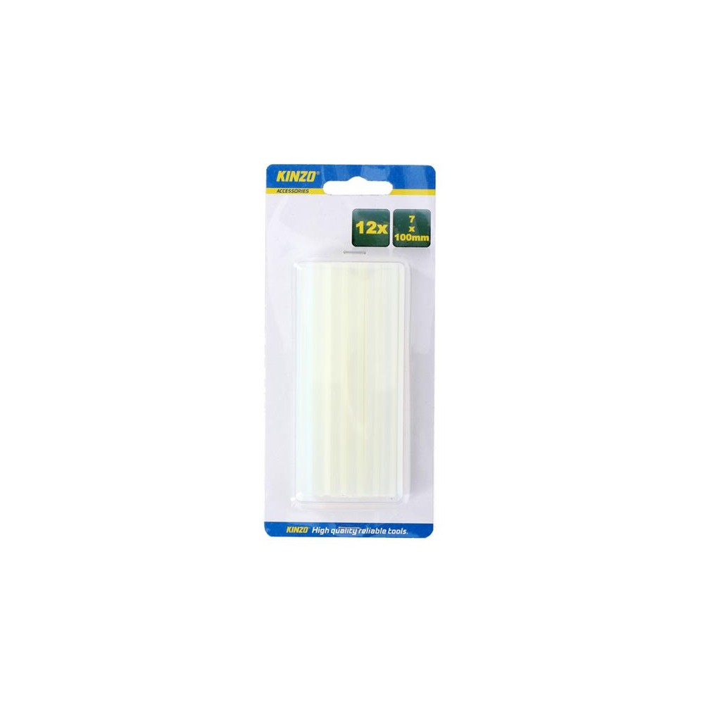 Klijų lazdelės 7x100 mm KINZO 12 vnt-Klijų pistoletai Klijų lazdelės 7x100 mm KINZO 12 vnt-Klijų pistoletai