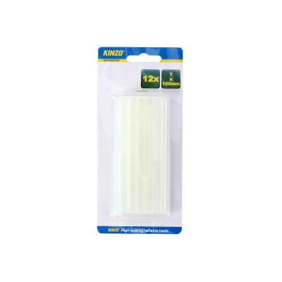 Klijų lazdelės 7x100 mm KINZO 12 vnt-Klijų pistoletai