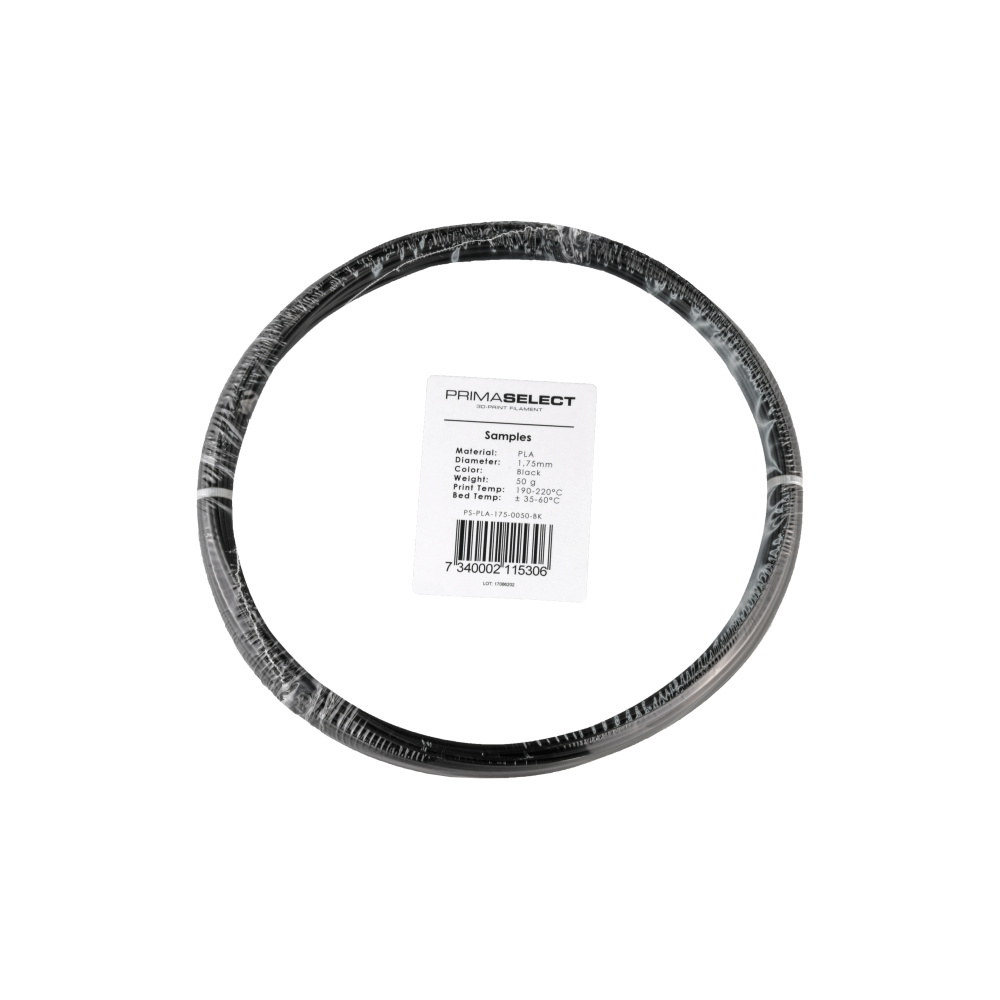 PrimaSelect PLA - 1.75 mm - 50 g - Juoda-PLA PrimaSelect PLA - 1.75 mm - 50 g - Juoda-PLA