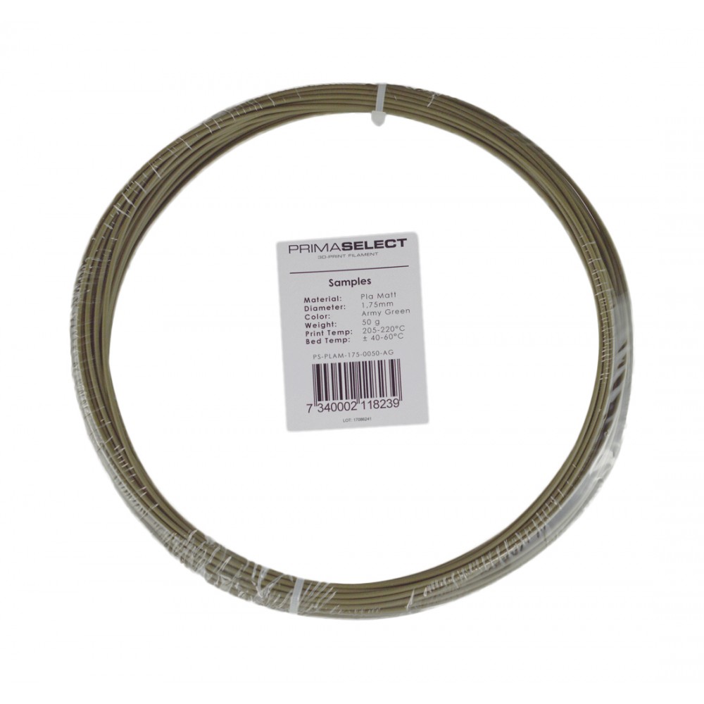 PrimaSelect PLA Matt - 1.75 mm - 50 g - Armijos žalia-Prino PrimaSelect PLA Matt - 1.75 mm - 50 g - Armijos žalia-Prino