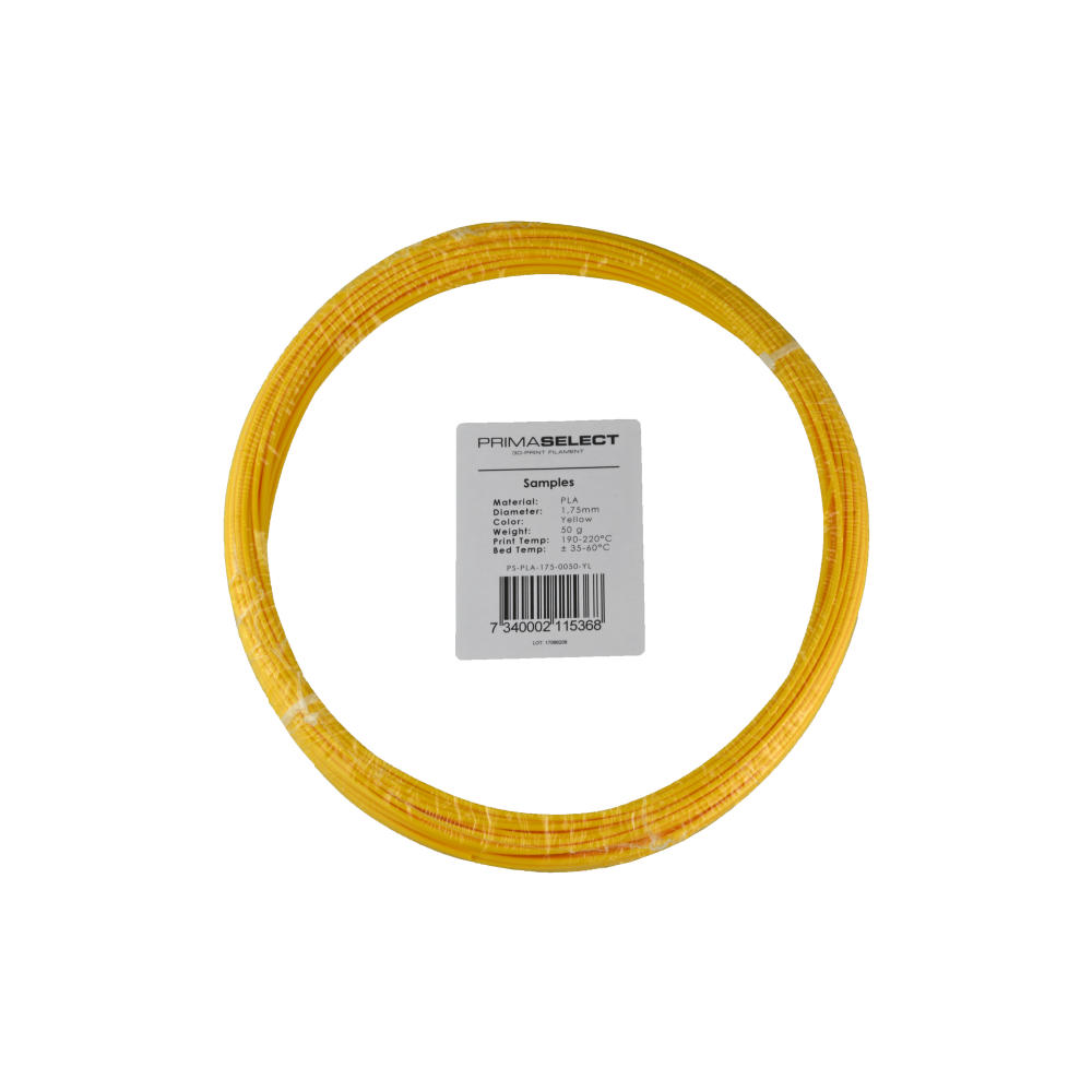 PrimaSelect PLA - 1.75 mm - 50 g - Geltonas-PLA PrimaSelect PLA - 1.75 mm - 50 g - Geltonas-PLA