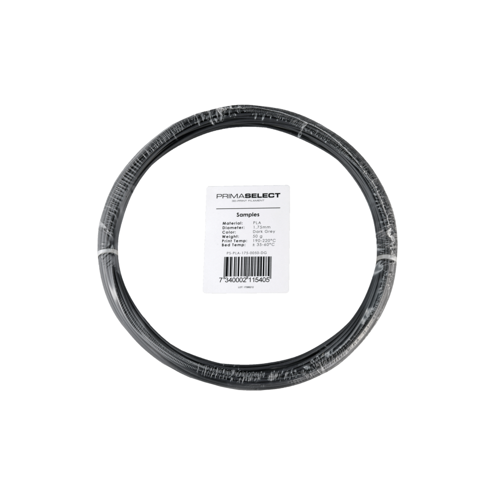 PrimaSelect PLA - 1.75 mm - 50 g - Tamsiai pilka-PLA PrimaSelect PLA - 1.75 mm - 50 g - Tamsiai pilka-PLA