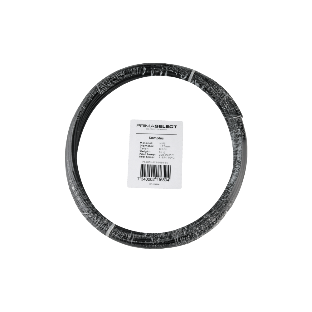PrimaSelect HIPS - 1.75 mm - 50 g - Juoda-Prino PrimaSelect HIPS - 1.75 mm - 50 g - Juoda-Prino