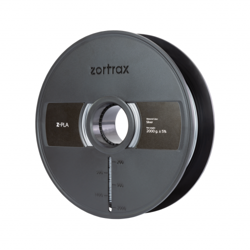 Zortrax Z-PLA gija - 1,75 mm - 2 kg - Sidabrinis-Prino