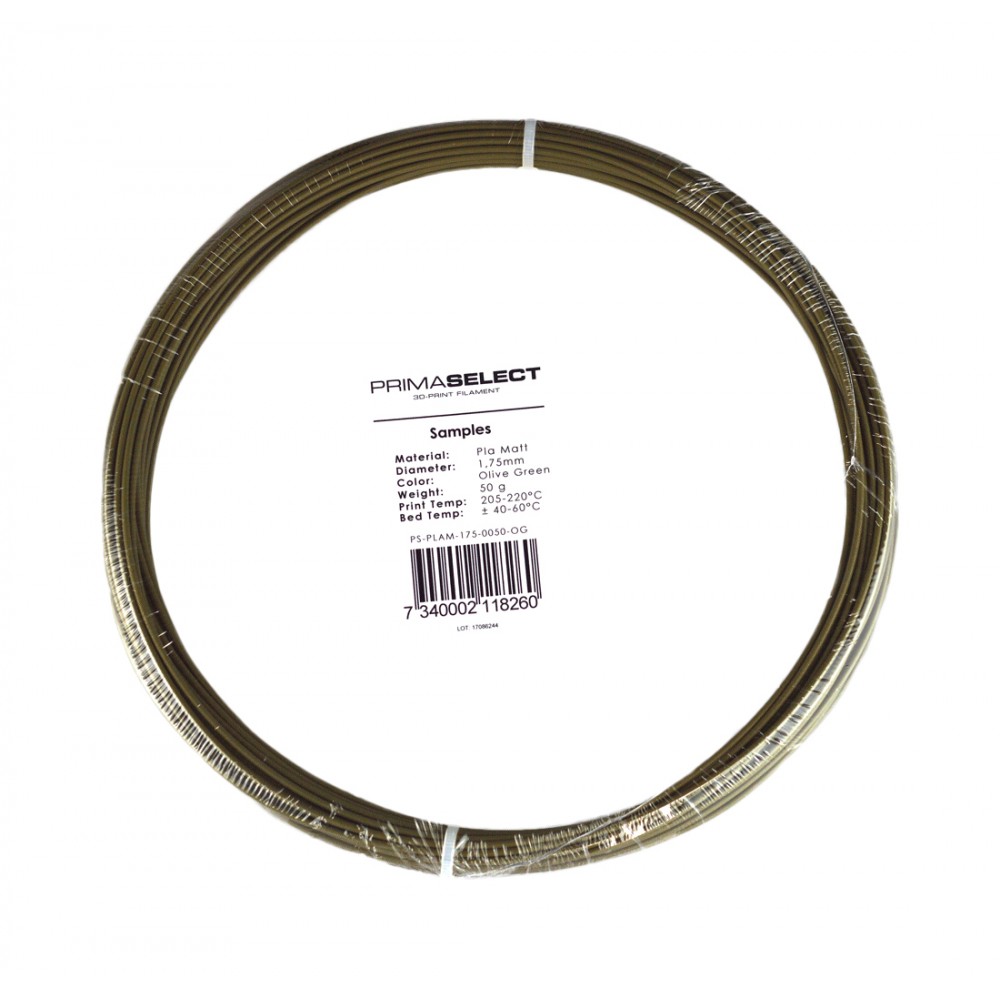PrimaSelect PLA Matt - 1.75 mm - 50 g - Alyvuogių žalia-Prino PrimaSelect PLA Matt - 1.75 mm - 50 g - Alyvuogių žalia-Prino