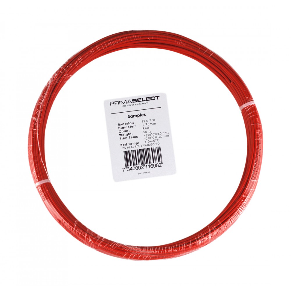 PrimaSelect PLA PRO - 1.75 mm - 50 g - Raudona-Prino PrimaSelect PLA PRO - 1.75 mm - 50 g - Raudona-Prino
