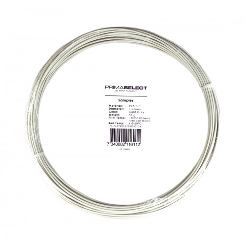 PrimaSelect PLA PRO - 1.75 mm - 50 g - Šviesiai pilka-Prino