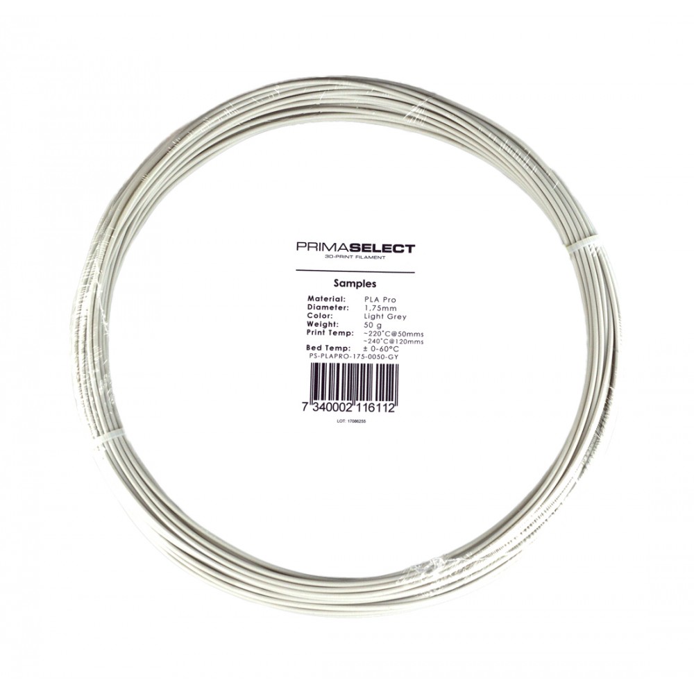 PrimaSelect PLA PRO - 1.75 mm - 50 g - Šviesiai pilka-Prino PrimaSelect PLA PRO - 1.75 mm - 50 g - Šviesiai pilka-Prino