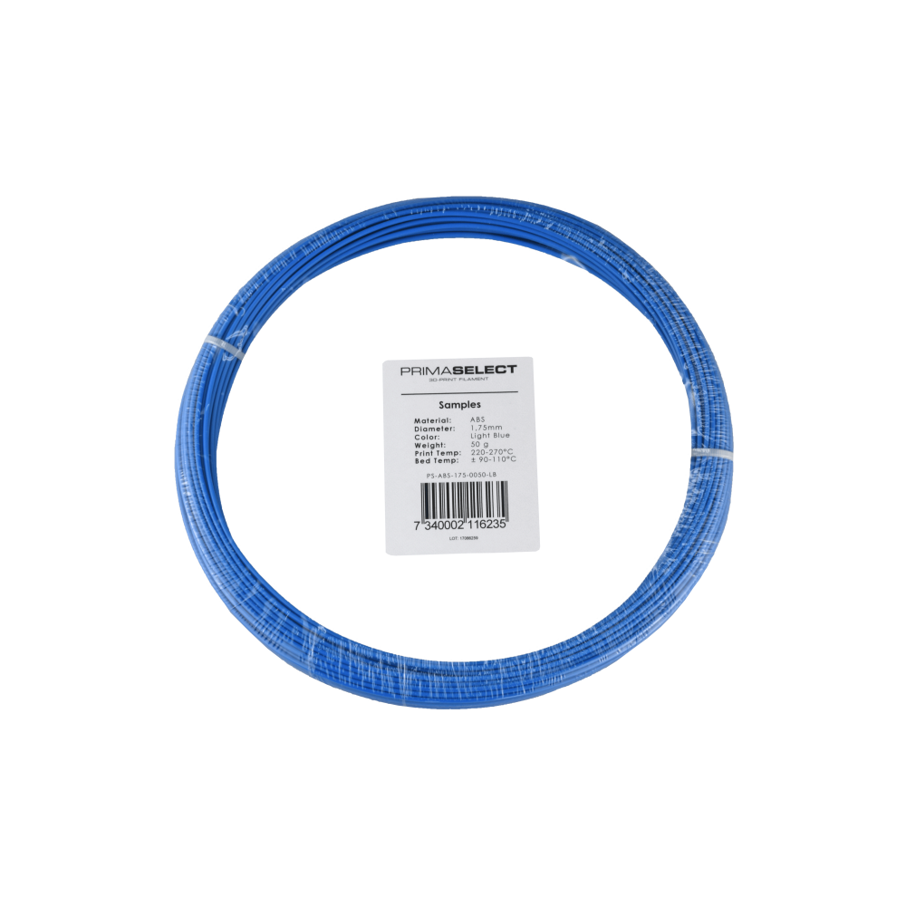 PrimaSelect ABS - 1.75 mm - 50 g - Šviesiai mėlyna-ABS PrimaSelect ABS - 1.75 mm - 50 g - Šviesiai mėlyna-ABS