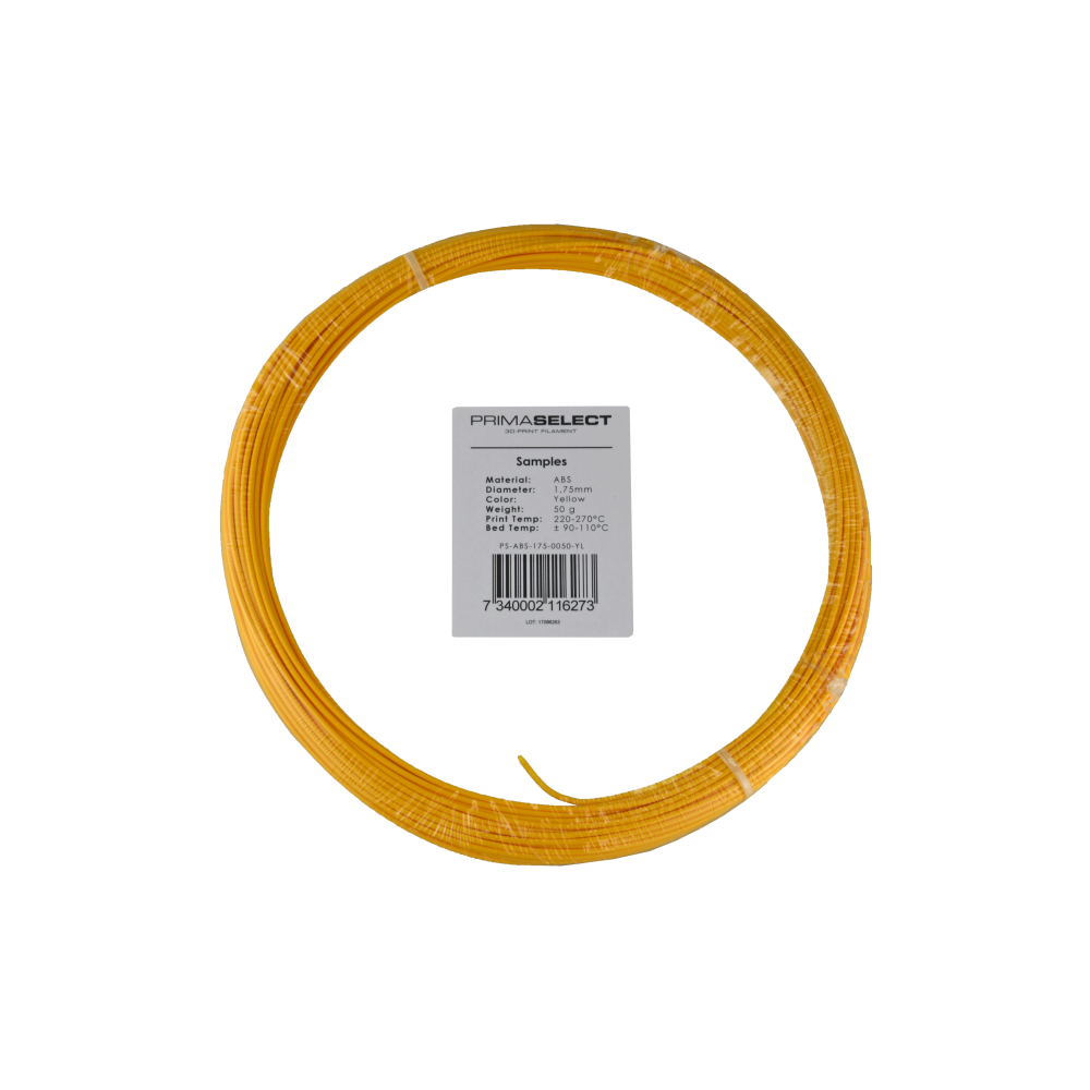 PrimaSelect ABS - 1.75 mm - 50 g - Geltonos spalvos-ABS