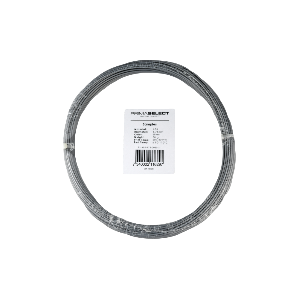 PrimaSelect ABS - 1.75 mm - 50 g - Sidabrinis-ABS PrimaSelect ABS - 1.75 mm - 50 g - Sidabrinis-ABS