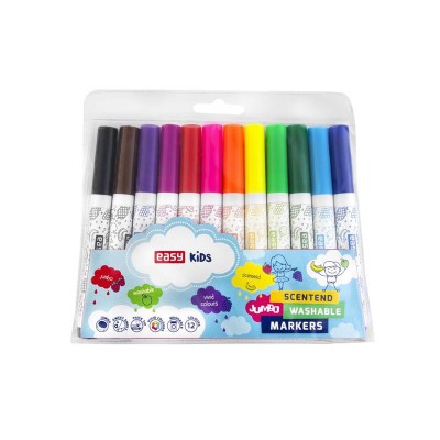 Žymekliai EASY JUMBO 12 spalvų-Žymekliai