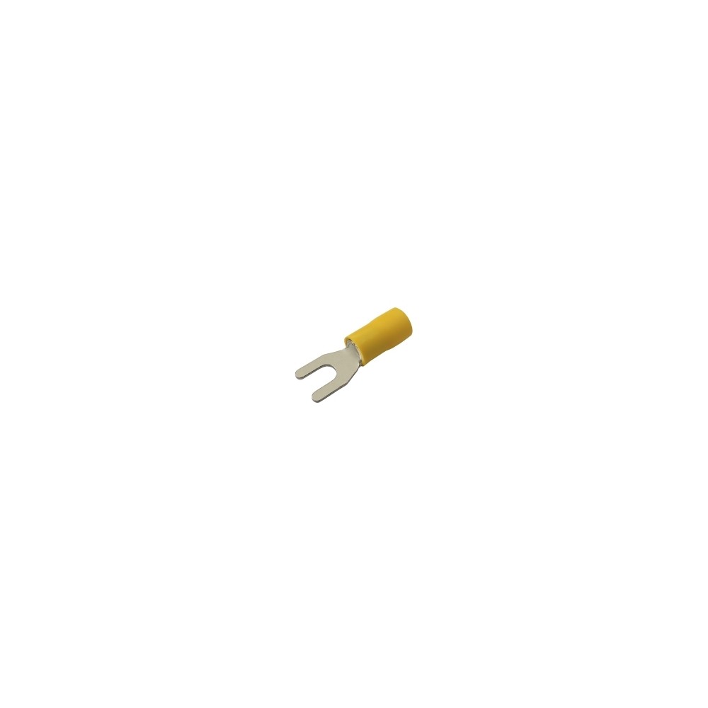 Izoliuotas gnybtas 4,3 mm, laidas 4,0-6.0 mm geltonos Izoliuotas gnybtas 4,3 mm, laidas 4,0-6.0 mm geltonos