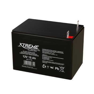 Akumuliatorius 12V 15Ah XTREME-Švino akumuliatoriai