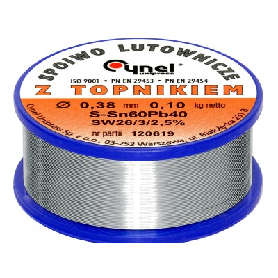 Cyna 0,38/100g/spoiwo LC60-FSW26-Lydmetaliai