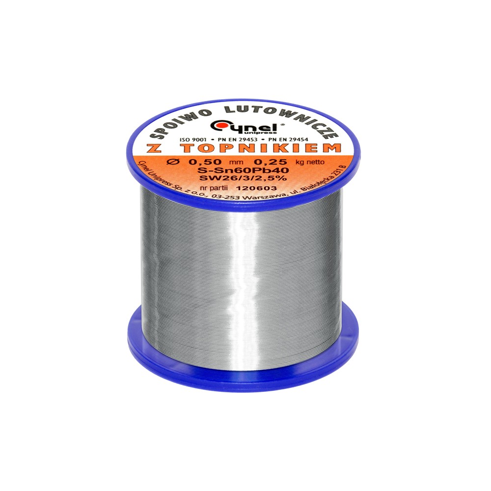 Cyna 0,50/250g/spoiwo LC60-SW26-Lydmetaliai