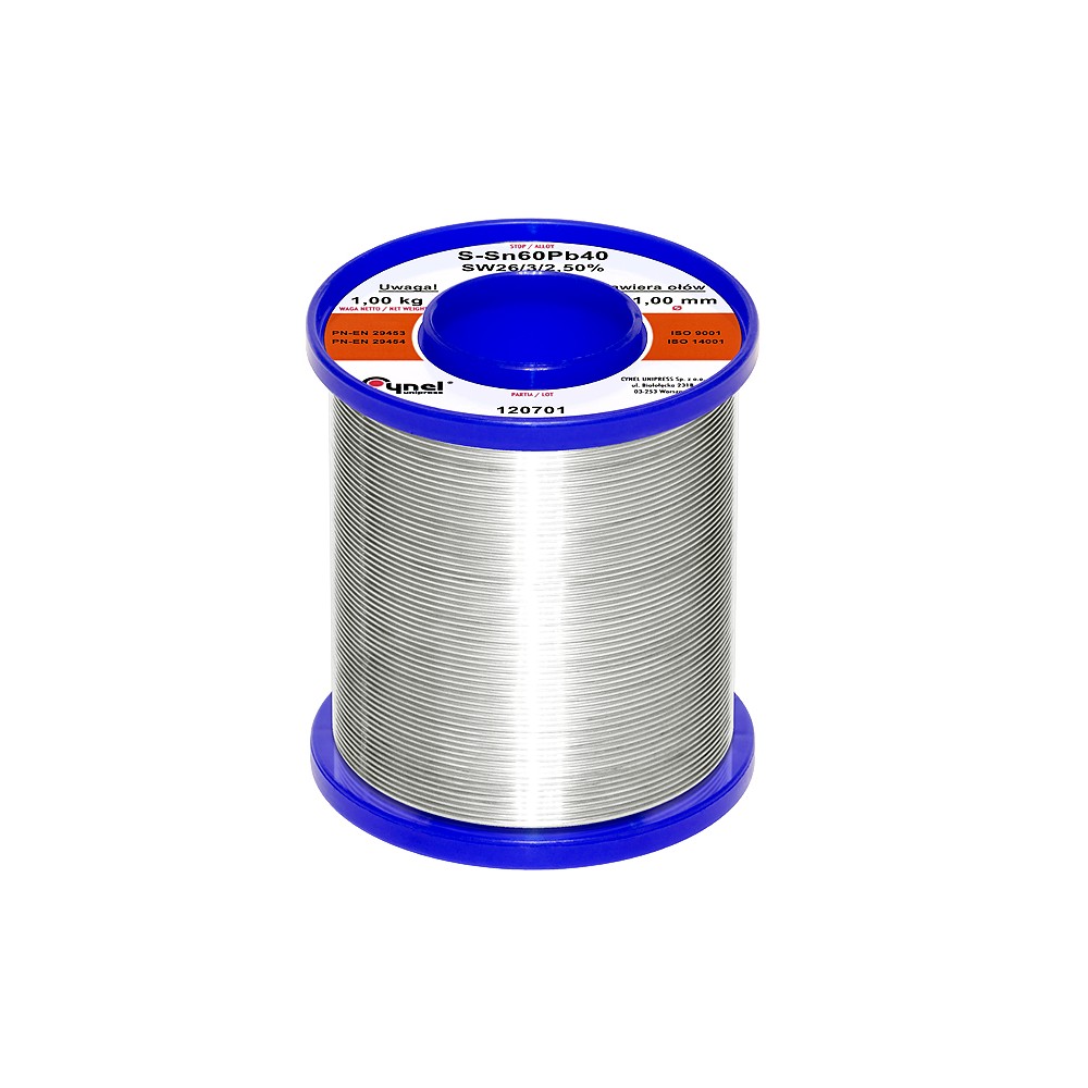 Cyna 1,00/ 1kg/spoiwo LC60-SW26-Lydmetaliai