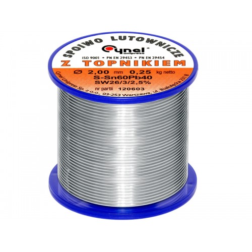 Cyna 2,00/250g/spoiwo LC60-SW26-Lydmetaliai