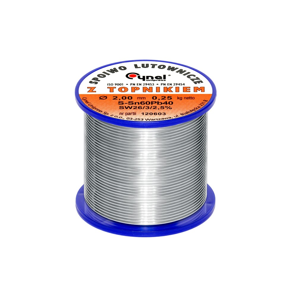 Cyna 2,00/250g/spoiwo LC60-SW26-Lydmetaliai