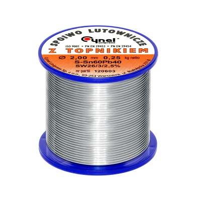 Cyna 2,00/250g/spoiwo LC60-SW26-Lydmetaliai