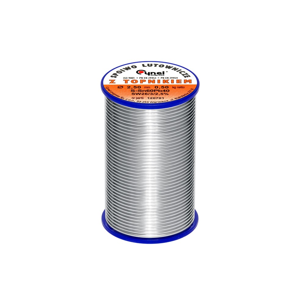 Cyna 2,50/500g/spoiwo LC60-SW26-Lydmetaliai