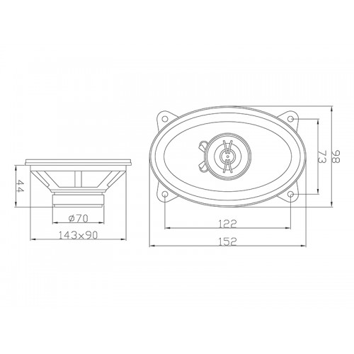 Głośnik BLOW WH-4616 4x6" 2 krypčių komplektas-PROL