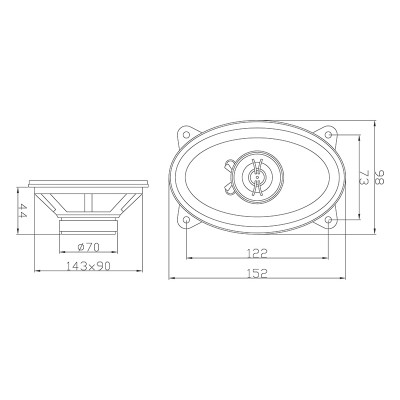 Głośnik BLOW WH-4616 4x6" 2 krypčių komplektas-PROL
