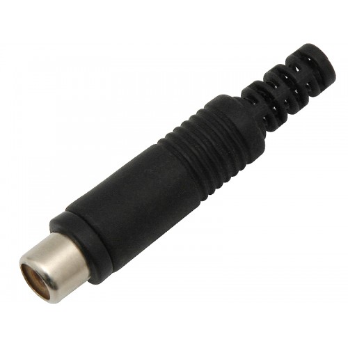 RCA lizdas kabeliui Juodos spalvos HQ plastikas-PROL