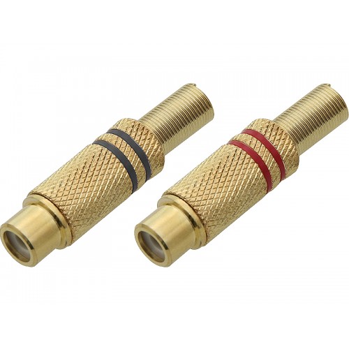 RCA lizdai-kabelio GOLDEN MALE (juodas)-raudona)-PROL